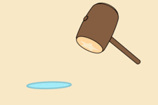 Gif animé taupe marteau